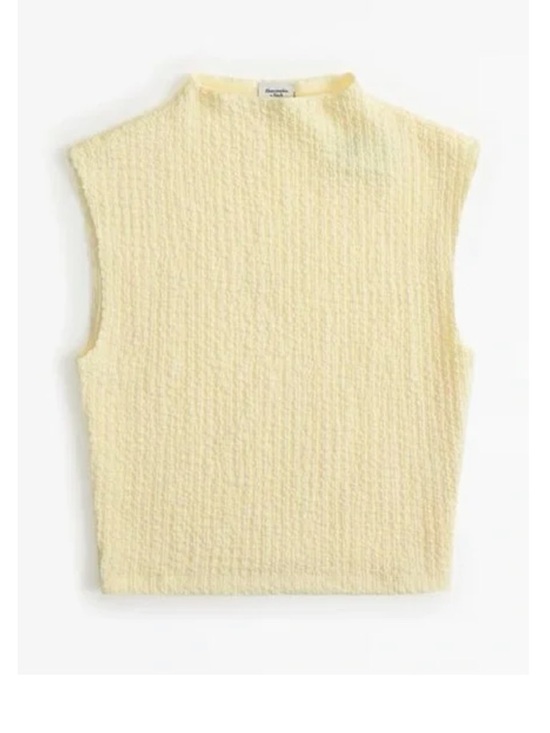 Abercrombie & Fitch Tops - Abercrombie and Fitch Paloma Bubble Knit Top butter Yellow size medium